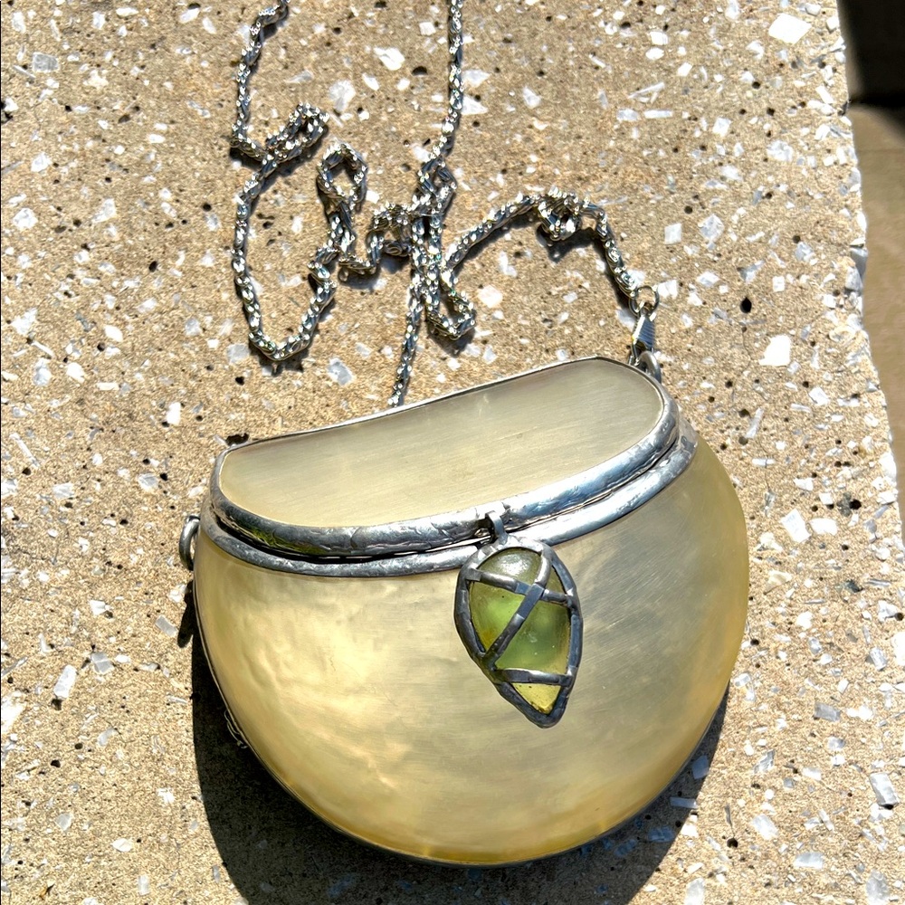 Elegant Cream and Silver Women's Bag